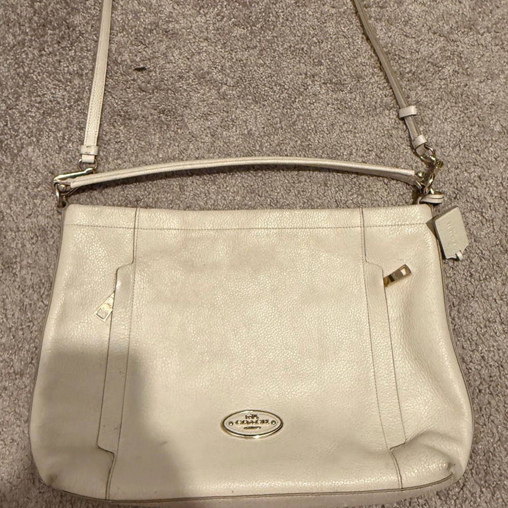 Coach Cream Crossbody Bag with Adjustable Strap